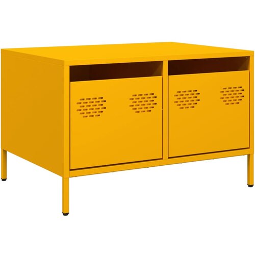 Maison Chic TV omarica - TV stojalo - Televizijska omarica gorčično rumena 68x50x43,5 cm hladno valjano jeklo, (21701784) Cene