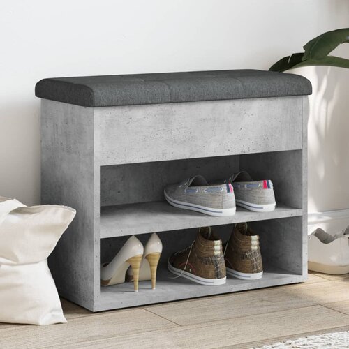  The Living Store Klop za čevlje betonsko siva 62x32x50 cm inženirski les - Klop Za Čevlje, (21448416) Slike