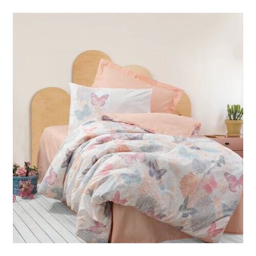 DEKOR DOM Set posteljine Single CB Kimela, 140x200cm, Roze Cene