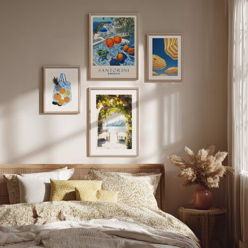 Styler Tiskana slika z okvirjem 50x70 cm Santorini &amp;ndash; Slike