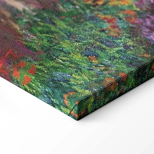  Slika - Claude Monet &amp;ndash; A Pathway in Monet\&amp;#039;s Garden 60x60 Na talijanskom platnu Slike