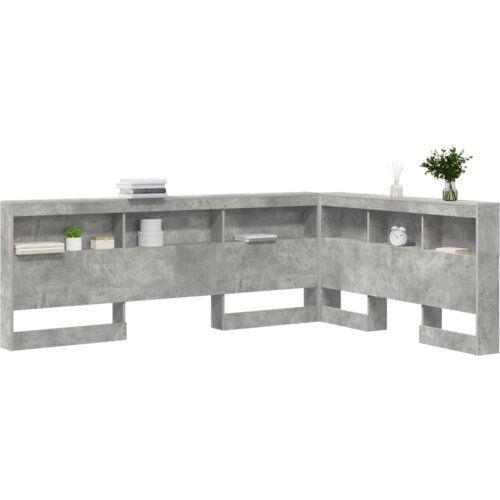  Skladi&amp;scaron;no uzglavlje Beton siva 135 cm Konstruirano drvo Slike