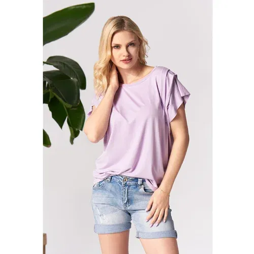 By Your Side Woman's Blouse Clover Lavender