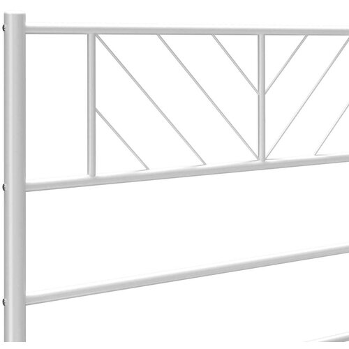 VidaXL Metalni okvir kreveta uzglavlje i podnožje bijeli 193x203 cm Slike