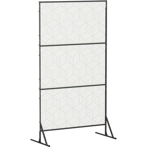  Zaslon za privatnost 100 x 50 x 180 cm Čelik Bijela Slike