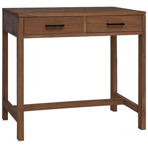  Stol s ladicama Prirodna Čvrsto teak drvo 80 x 50 x 75 cm - 80 cm Cijene