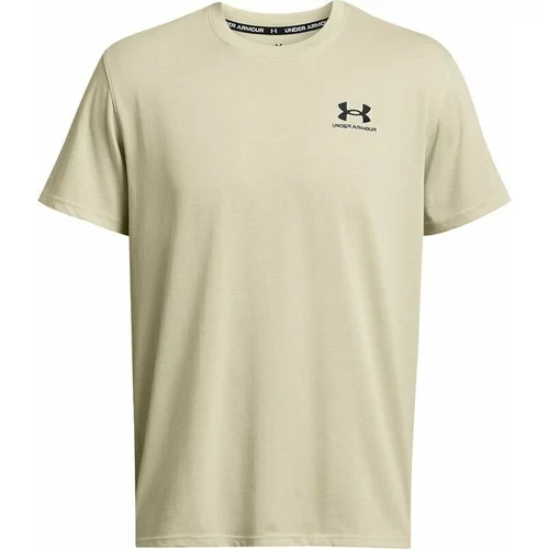 Under Armour Men's UA Logo Embroidered Heavyweight Short Sleeve Silt/Black L Majica za fitnes