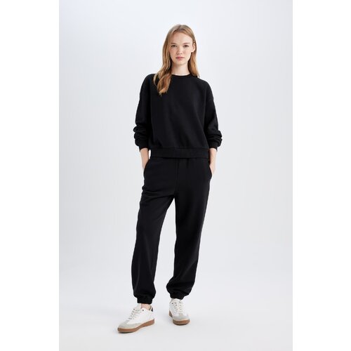 Defacto Regular Fit Basic Thick Fleece Inside Bike Collar Elastic Waist Cotton Tracksuit Cene