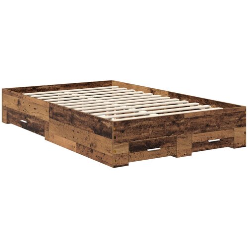 Krevetna konstrukcija Staro drvo 120 x 190 cm Konstruirano drvo Smeđa 196 x 123 x 90 cm Slike