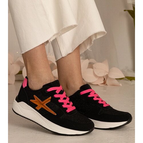 D/CEO marka niezdefiniowana Black sporty women's sneakers with glitter Kaletti Cene