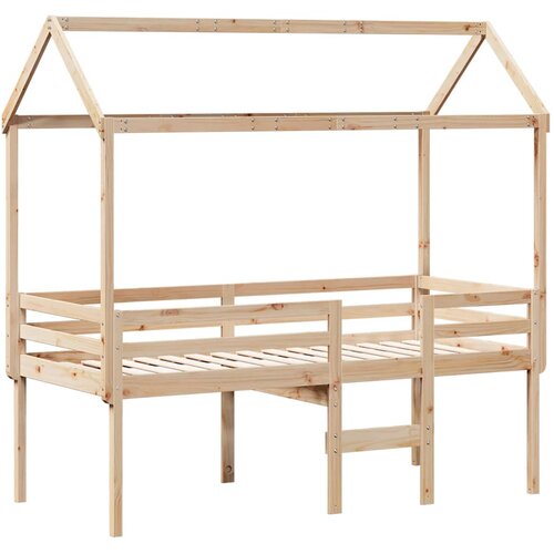  Visoki krevet s krovom 90 x 190 cm od masivne borovine Slike