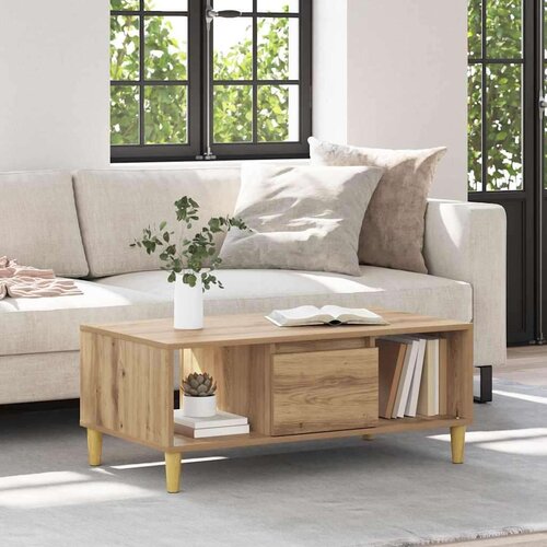 vidaXL Kava Stol Umjetnički hrast 90 x 50 x 26.5 cm Konstruirano drvo Cene