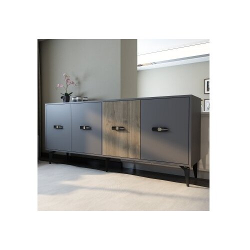 Hanah home komoda cherry anthracite walnut Slike