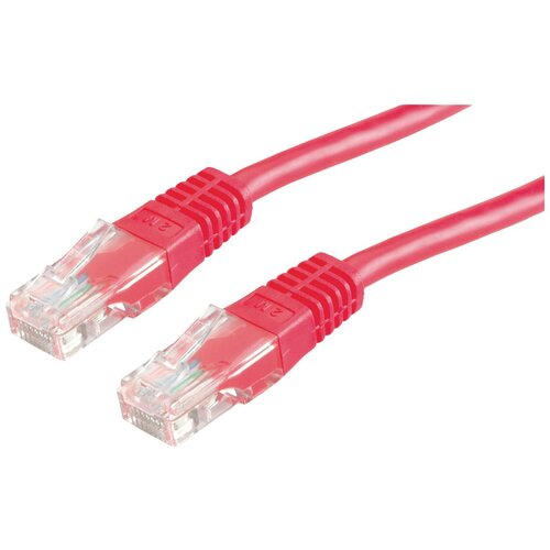 Roline 21.15.0521 RJ45 omrežni kabel\, patch kabel cat 5e u/utp 0.50 m rdeča 1 kos, (20420403) Cene