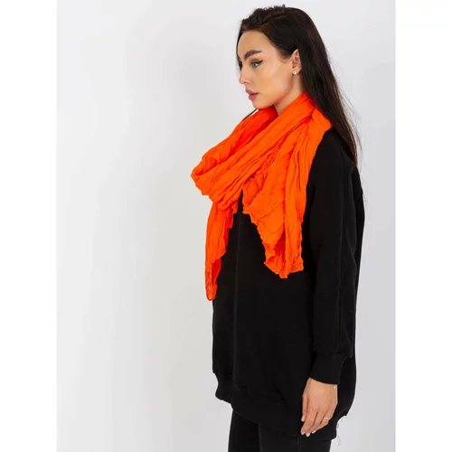 Fashion Hunters Fluo orange airy scarf with shirring