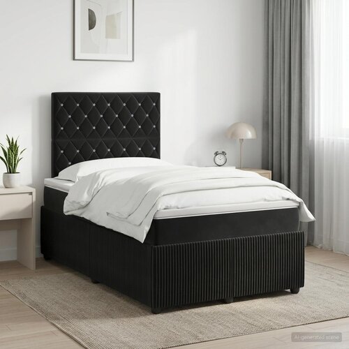  Boxspring krevet s madracem Crna 120 x 190 cm Bar&scaron;un Cijene