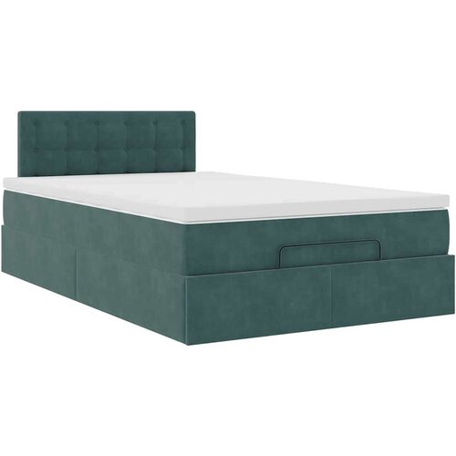 VidaXL okvir za krevet s madraca tamnozeleni 120x190 cm bar&amp;scaron;unasti Slike
