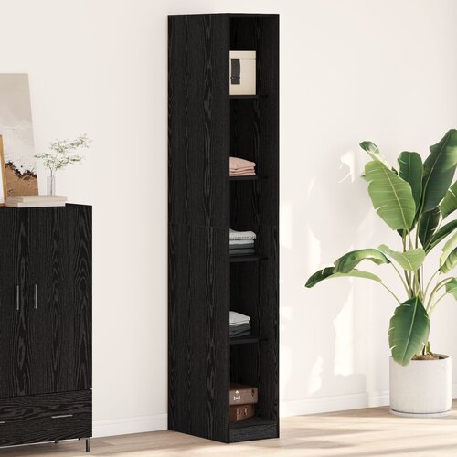 VidaXL omara Komplet 2 Črni hrast Inženirski les 30 x 50 x 200 cm Slike