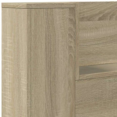  Krevetna ploča s LED-om s policom Sonoma 160 x 16 5 x 103 5 cm - sonoma hrast 160 cm Slike