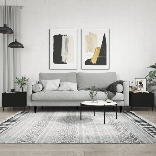 vidaXL Klubske mizice 2 kosa črne 50x50x40 cm inženirski les Cene