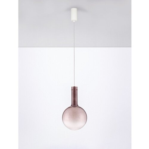 Nova Luce Rjava steklena LED zatemnitvena viseča svetilka &amp;oslash; 25 cm Nostos &amp;ndash; Slike