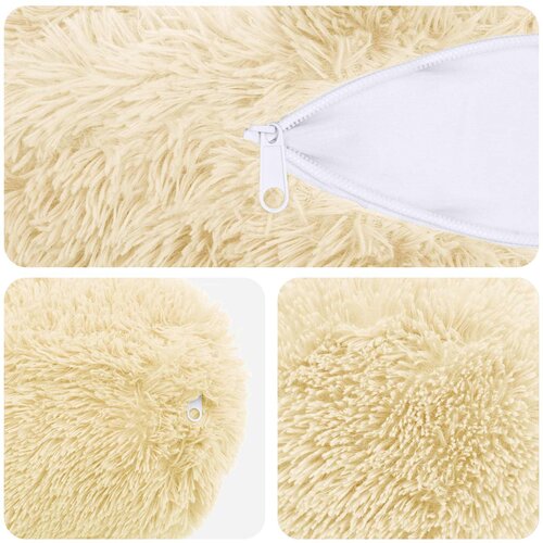  Presvlaka za jastuk 2 pcs HEERLEN Krem &amp;Oslash; 15 x 40 cm PV flis Slike