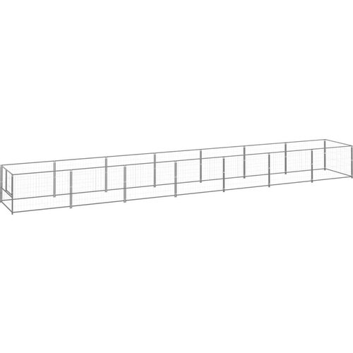  Kavez za pse srebrni 7 m² čelični Cijene
