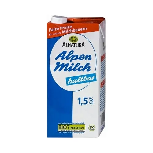 Alnatura Bio trajno alpsko mleko, 1,5% maščobe