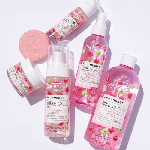 Bielenda Eco Sorbet Raspberry hidratantna i umirujuća krema za lice 50 ml Slike