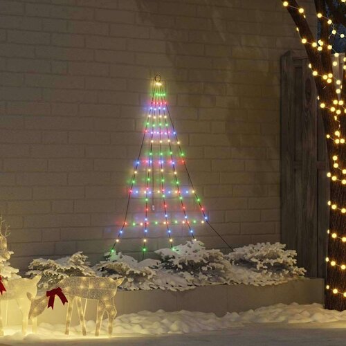 vidaXL LED božično drevesce med 112 LED večbarvno 511 cm Kovina Cene