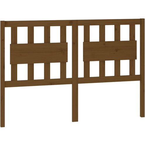 Uzglavlje za krevet boja meda 125,5x4x100 cm masivna borovina Slike