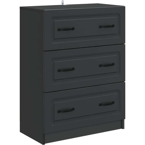  Predalna omara Črna 66 x 34,5 x 87 cm Inženirski les, (5000232368) Slike