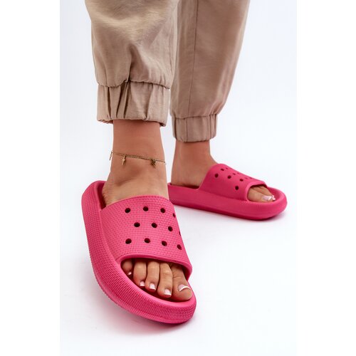 EVENTO Women's Foam Slides on Thick Sole Fuchsia Beula Cijene