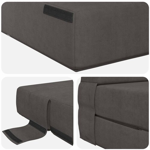 SOFA na razvlačenje Tamnosiva 152 x 86,5 x 60 cm Tkanina Slike