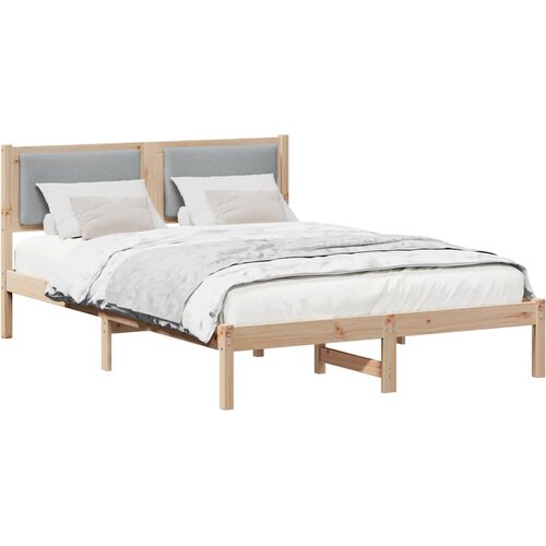  Krevetna konstrukcija s uzglavljem Svijetlo siva 160 x 200 cm Svjetlosiva Slike