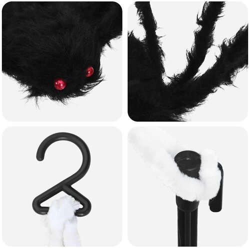Halloween ukra&amp;scaron;avanje pauka s mrežama 2 pcs Crno i bijelo Slike