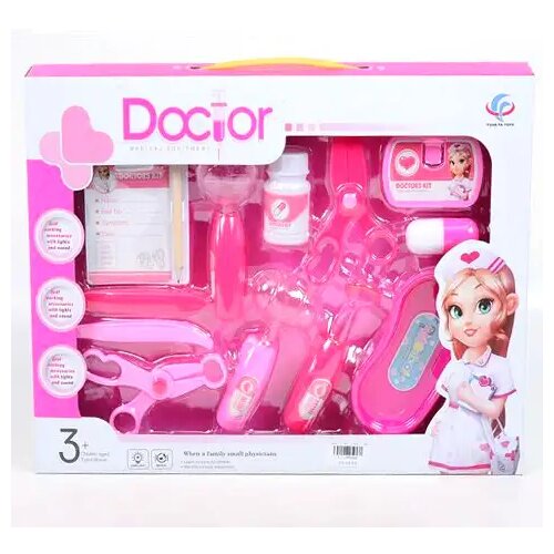 Magic Toys Pink zdravniški igralni komplet s škarjami, zdravniško kartoteko in dodatki Cene