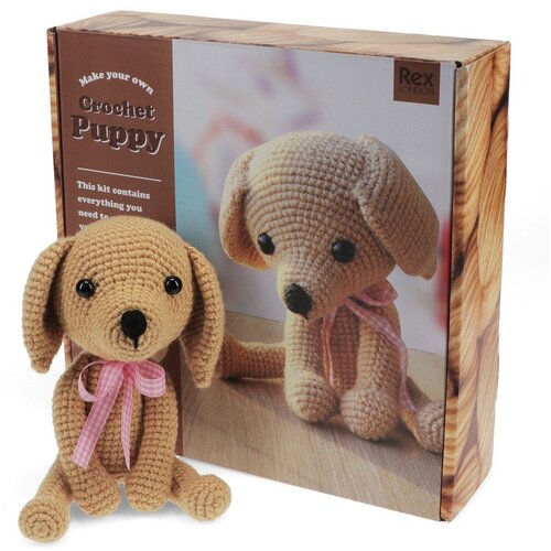Rex London Komplet za ustvarjanje DIY Crochet Puppy &amp;ndash; Slike