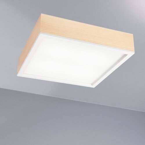  plafonsko svetlo natural square 4xE27/15W/230V 39x39 cm borovina/bela Slike
