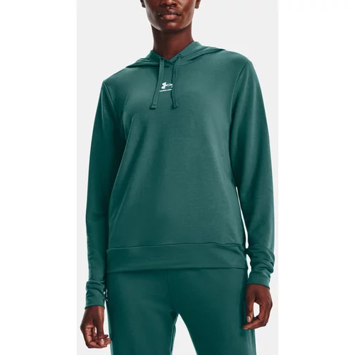 Under Armour Rival Terry Hoodie Pulover Zelena
