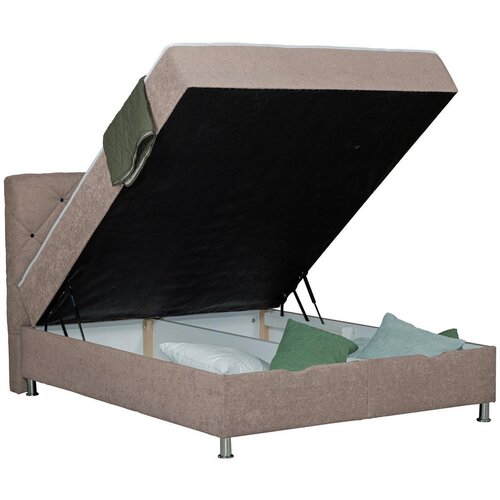Modern Living Postelja Z Vzmetnico Black Diamant, Rjava, 160x200 Slike