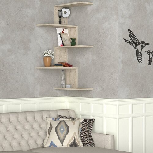 Hanah home caniko travertine wall shelf Cene