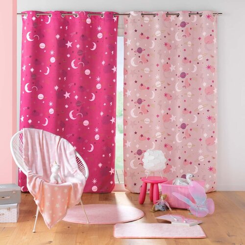 Douceur d int&amp;eacute;rieur Rožnata zatemnitvena otro&amp;scaron;ka zavesa 140x260 cm Moonlight &amp;ndash; Slike