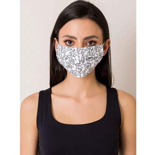 Fashion Hunters black and white protective mask with print