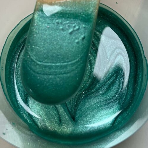 morsko zeleni metalik pigment Slike