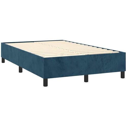 Box spring krevet s madracem tamnoplavi 120 x 200 cm bar&amp;scaron;unasti Slike