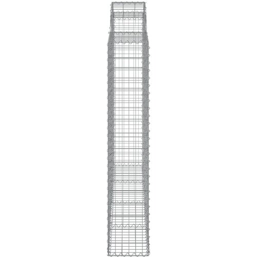  Lučne gabionske ko&amp;scaron;are 2 kom 200x30x160/180cm pocinčano željezo Slike