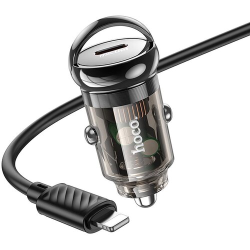 Hoco auto punjač Z53 type c + kabal type c na lightning pd QC3.0 30W crni Slike