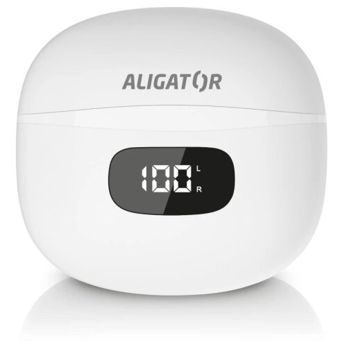ALIGATOR TWS08WT - bežične slu&amp;scaron;alice sa anc prigu&amp;scaron;iva 200 mah + 2x 30 mah IP40 bele Slike