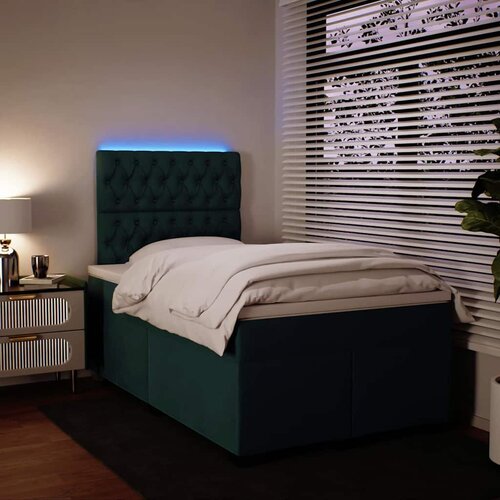 Box spring krevet s madracem tamnozeleni 120x200 cm bar&amp;scaron;unasti Slike